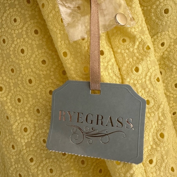 Yellow Cap Sleeve Blouse with Ruffled Mandarin Collar - Picture 4 of 8